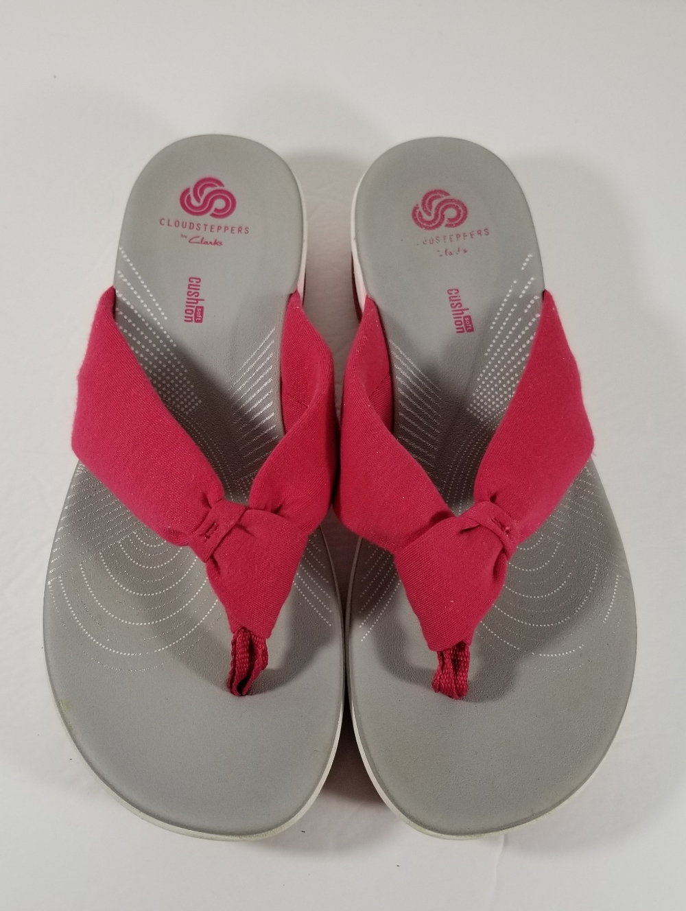 Clarks Cloudsteppers Arla Glison Sandals Women's 8M Pink Cushion Thong - Picture 3 of 6